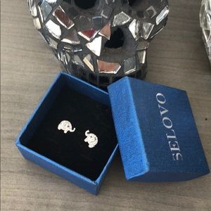 Sterling silver elephant earrings